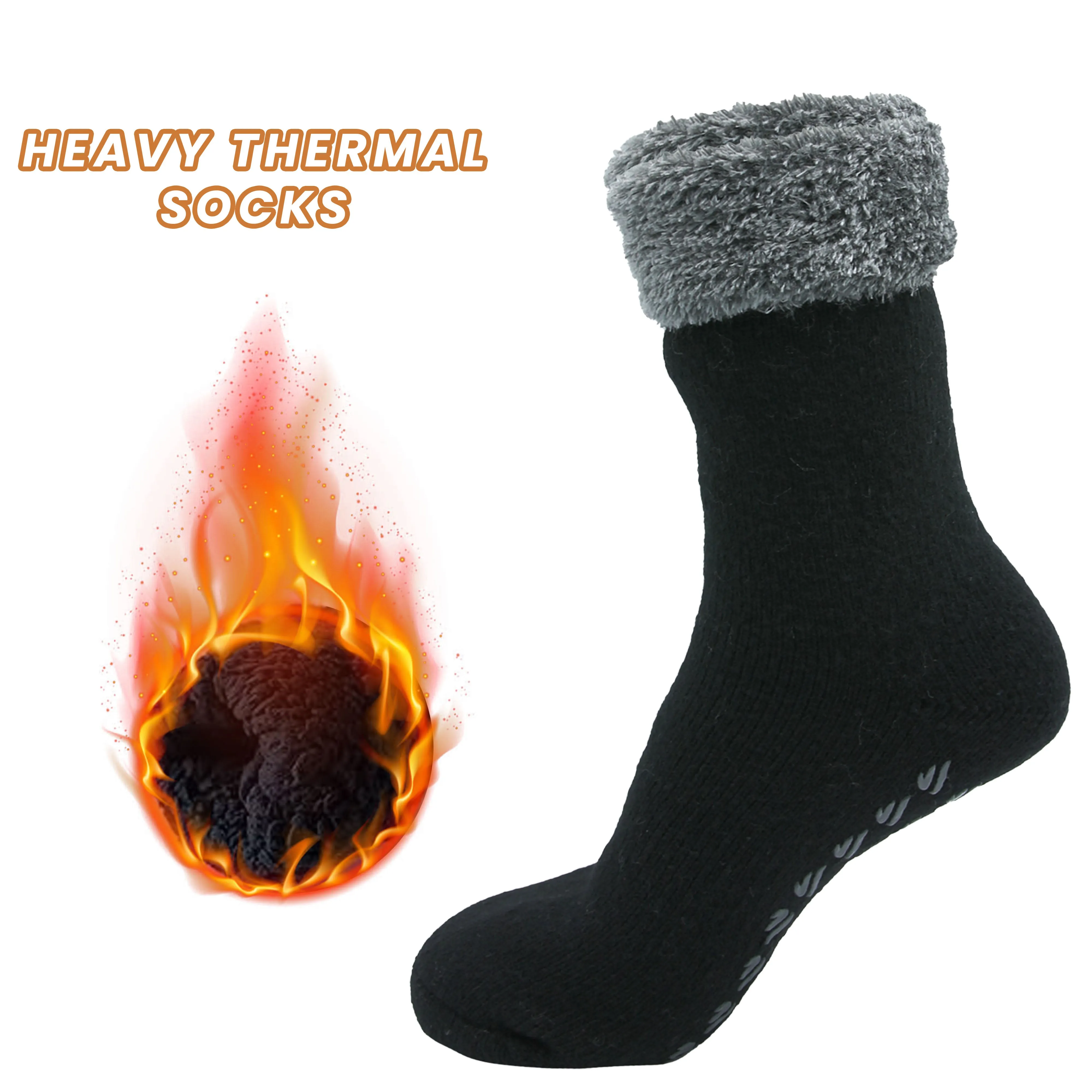 Pack of 2 Women's Feather Soft TOT Slipper Socks with Anti-Slip Grips Fleece Lined Cozy Winter Indoor Lounge Socks by Sock Stack