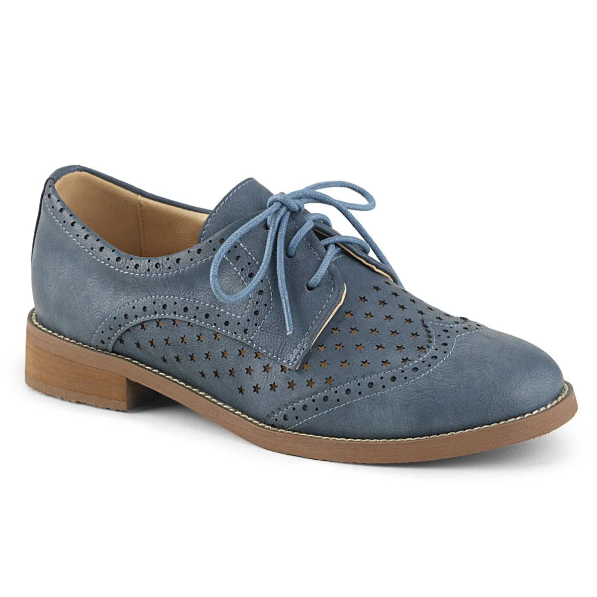 Pin Up Couture Hepburn 26 Womens 1" Heel, Oxford/Lace-Up Shoes