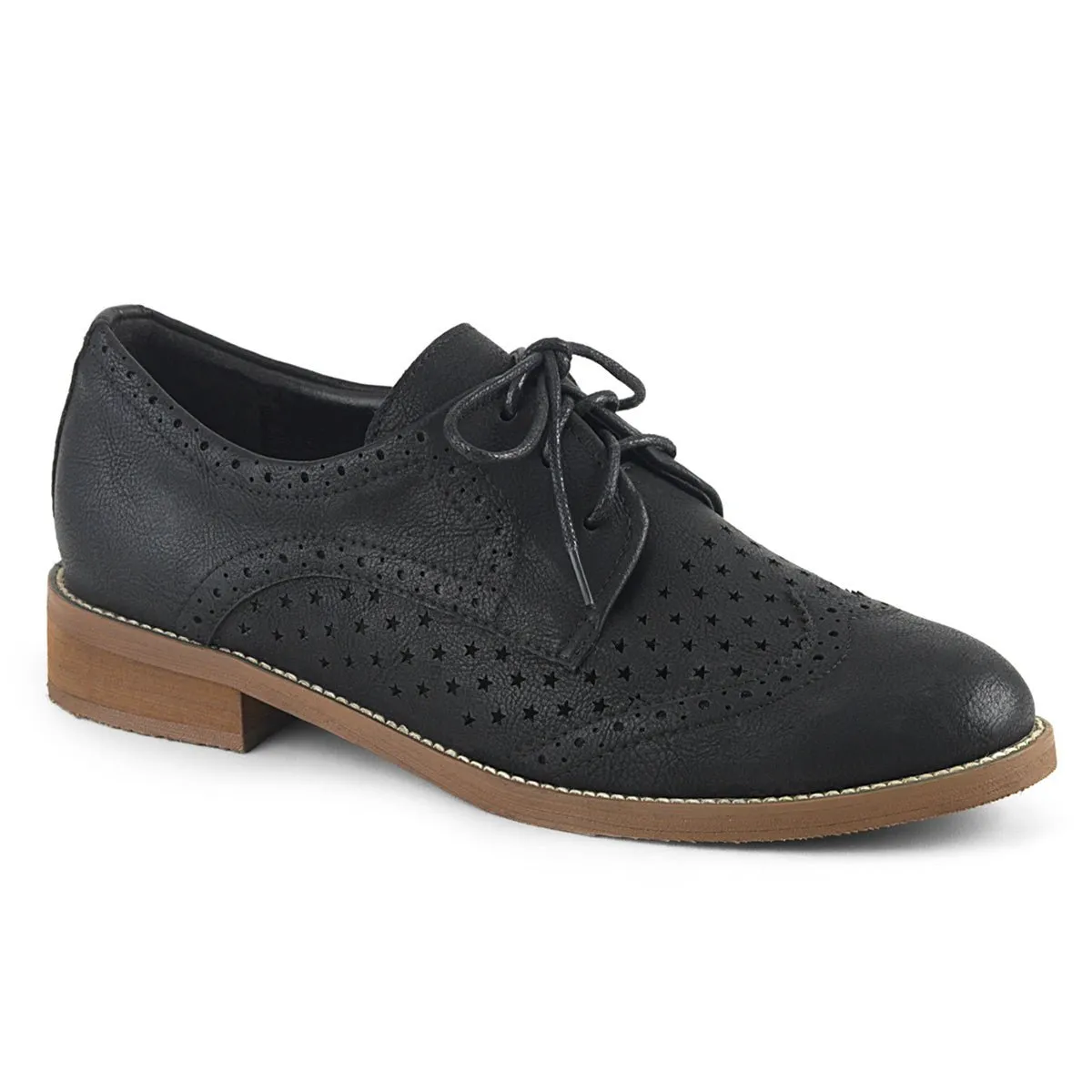 Pin Up Couture Hepburn 26 Womens 1" Heel, Oxford/Lace-Up Shoes