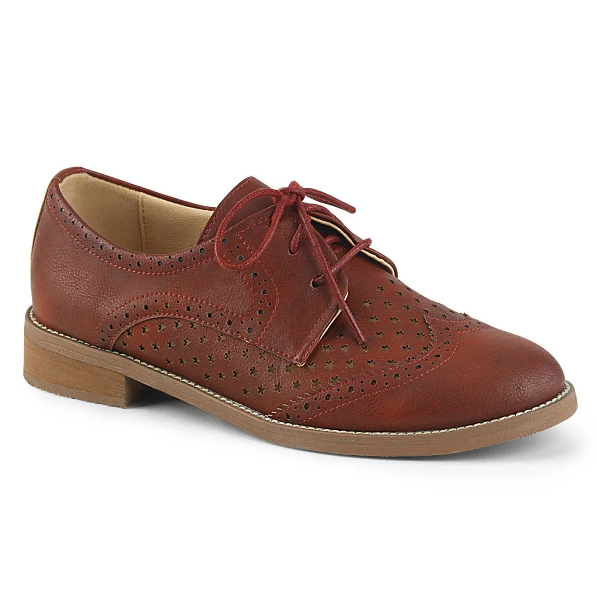 Pin Up Couture Hepburn 26 Womens 1" Heel, Oxford/Lace-Up Shoes