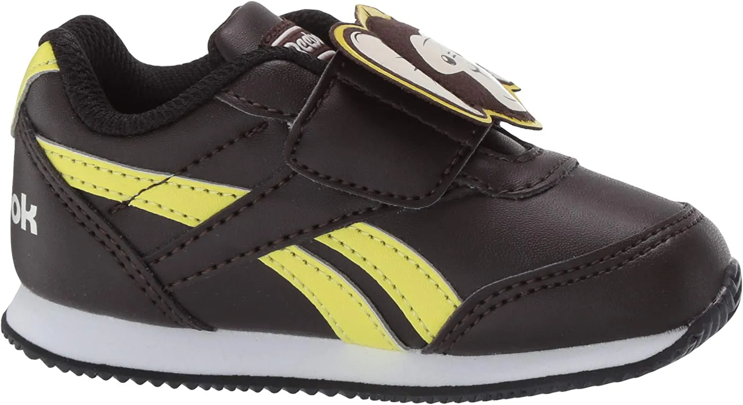 Reebok Baby-Boy's Royal Cljog 2 KC Sneaker, Dark Brown/Hero Yellow/Classic White,