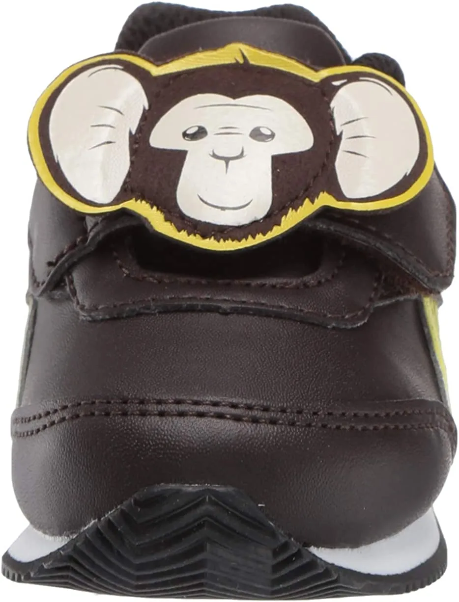 Reebok Baby-Boy's Royal Cljog 2 KC Sneaker, Dark Brown/Hero Yellow/Classic White,