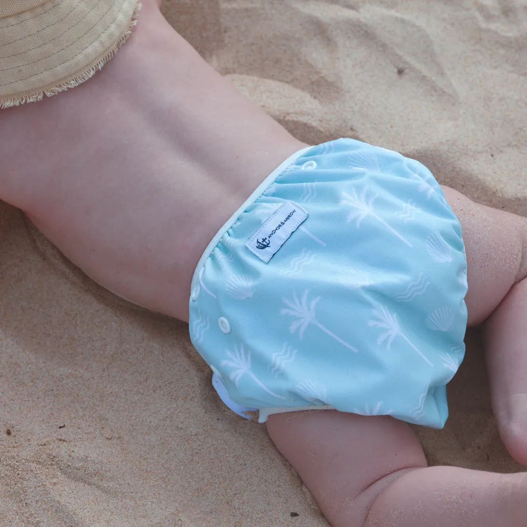 Reusable Swim Nappy & Wet Bag (Sage Palm)
