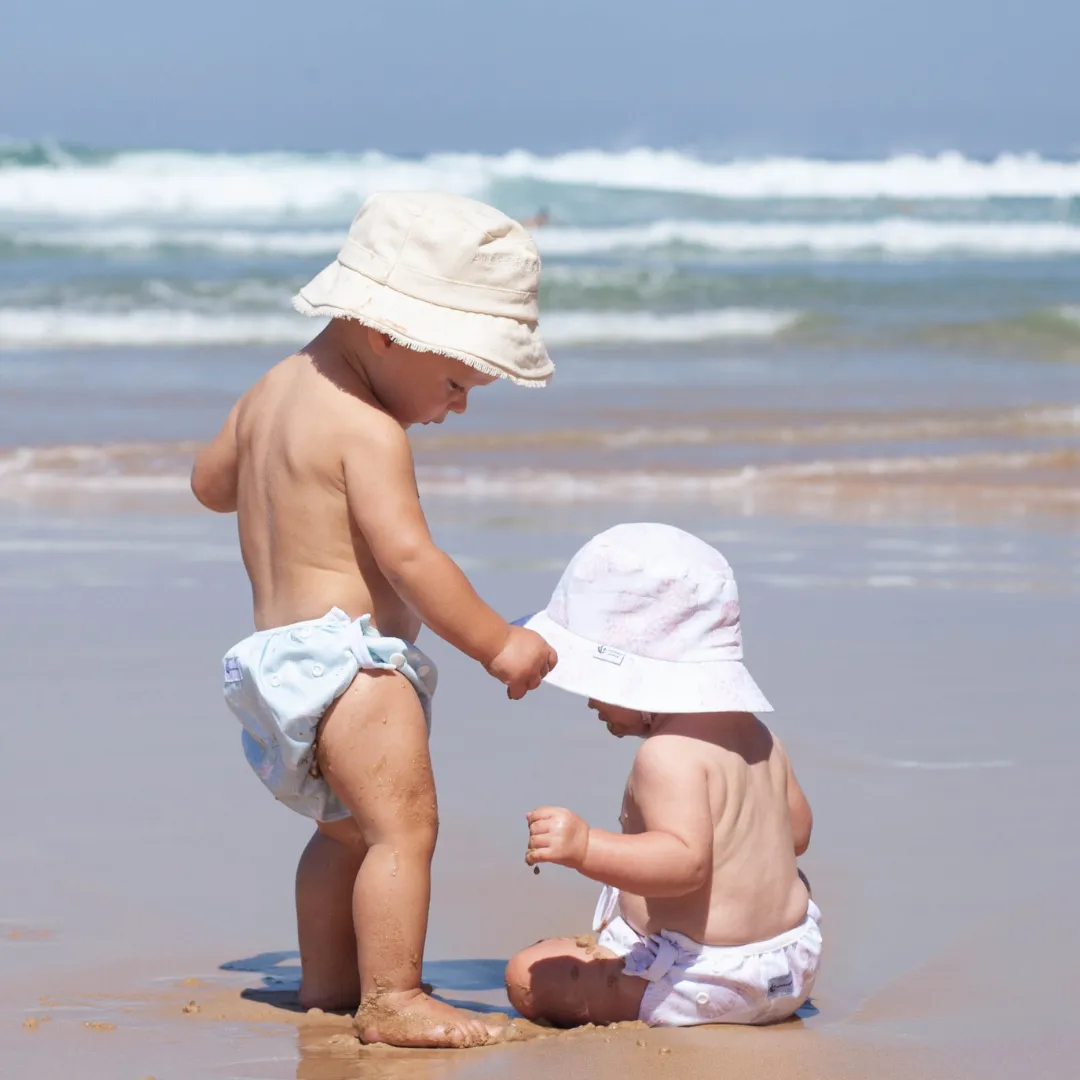 Reusable Swim Nappy & Wet Bag (Sage Palm)