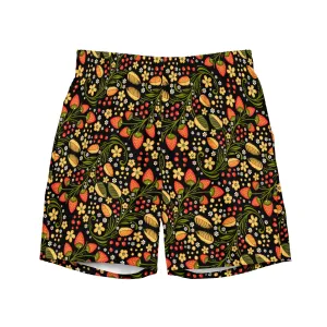Russian Black Khokhloma Recycled Men's Swim Trunks