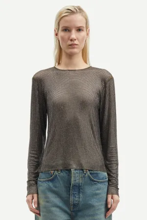 Samagda Black Olive Sparkle Top