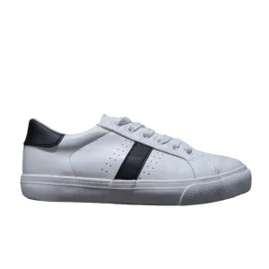 Schuh White Varsity Stripe Trainers Size UK 6 / EU 39 / US 8