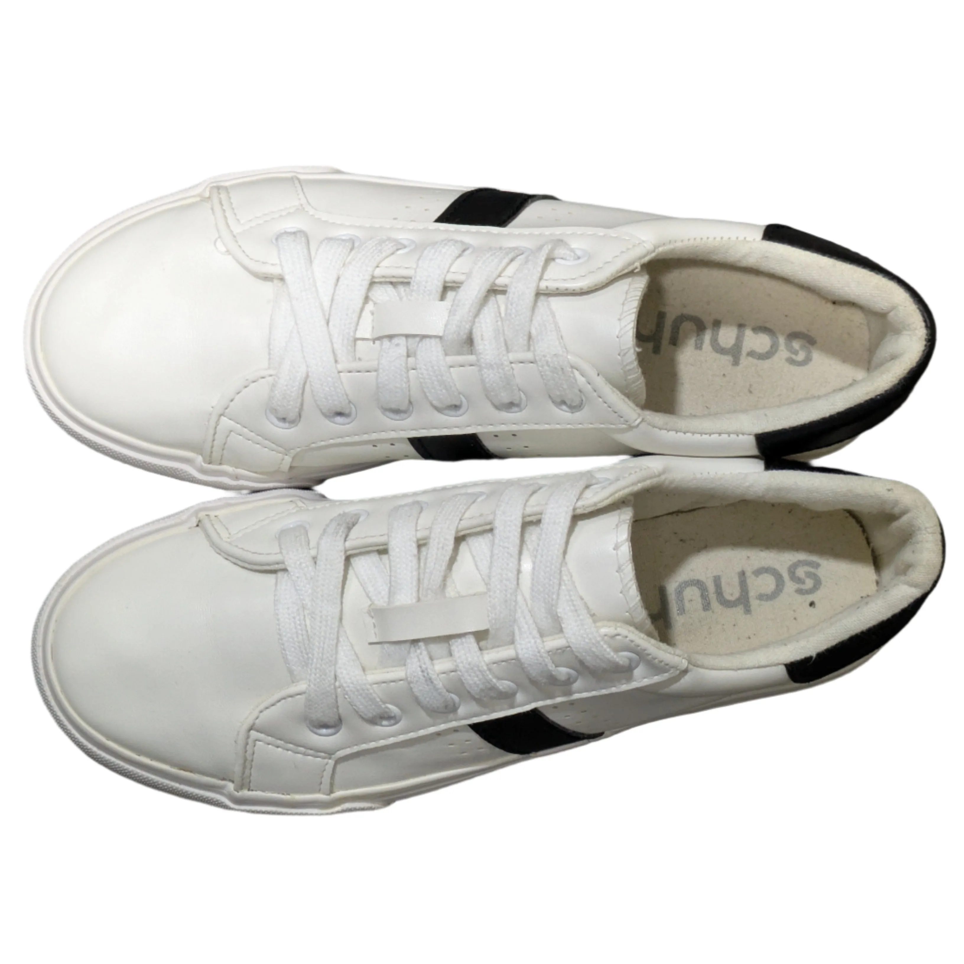 Schuh White Varsity Stripe Trainers Size UK 6 / EU 39 / US 8