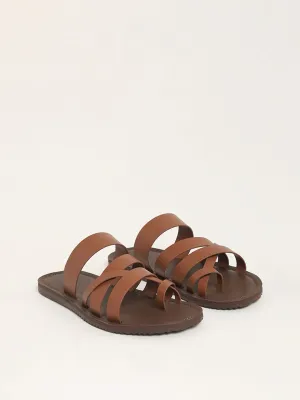 SOLEPLAY Brown Strappy Leather Sandals