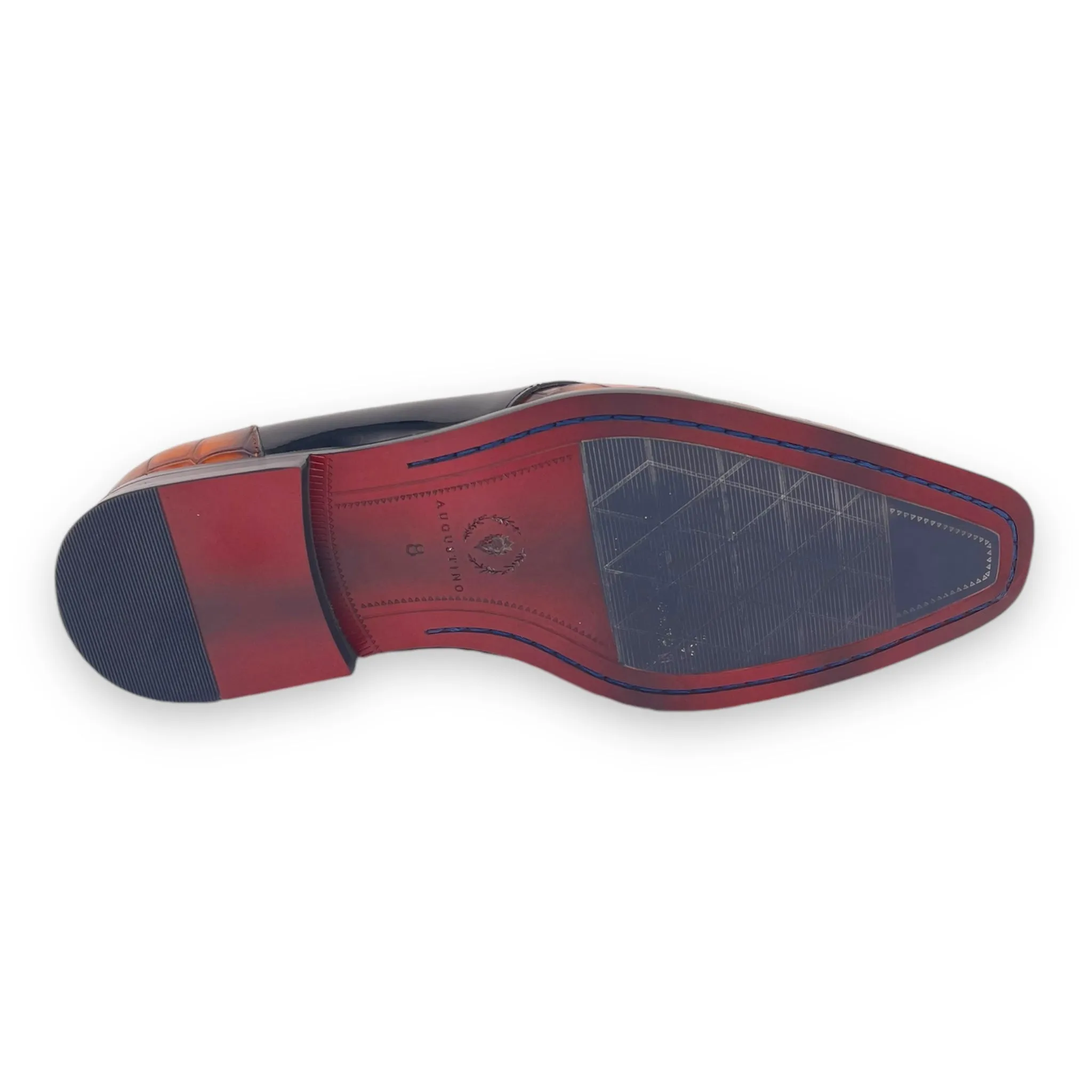 Two Tone Croc Embossed Loafer