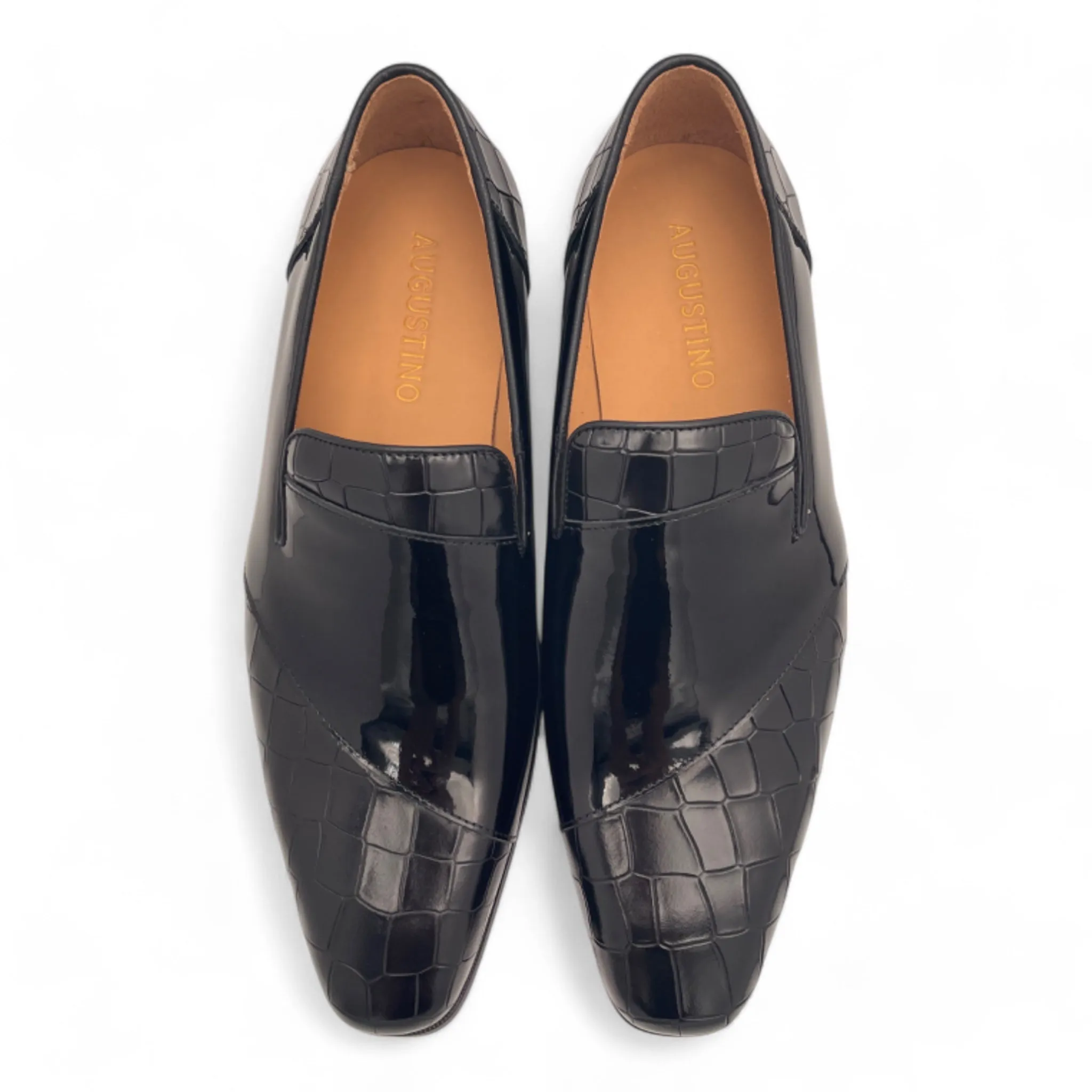 Two Tone Croc Embossed Loafer