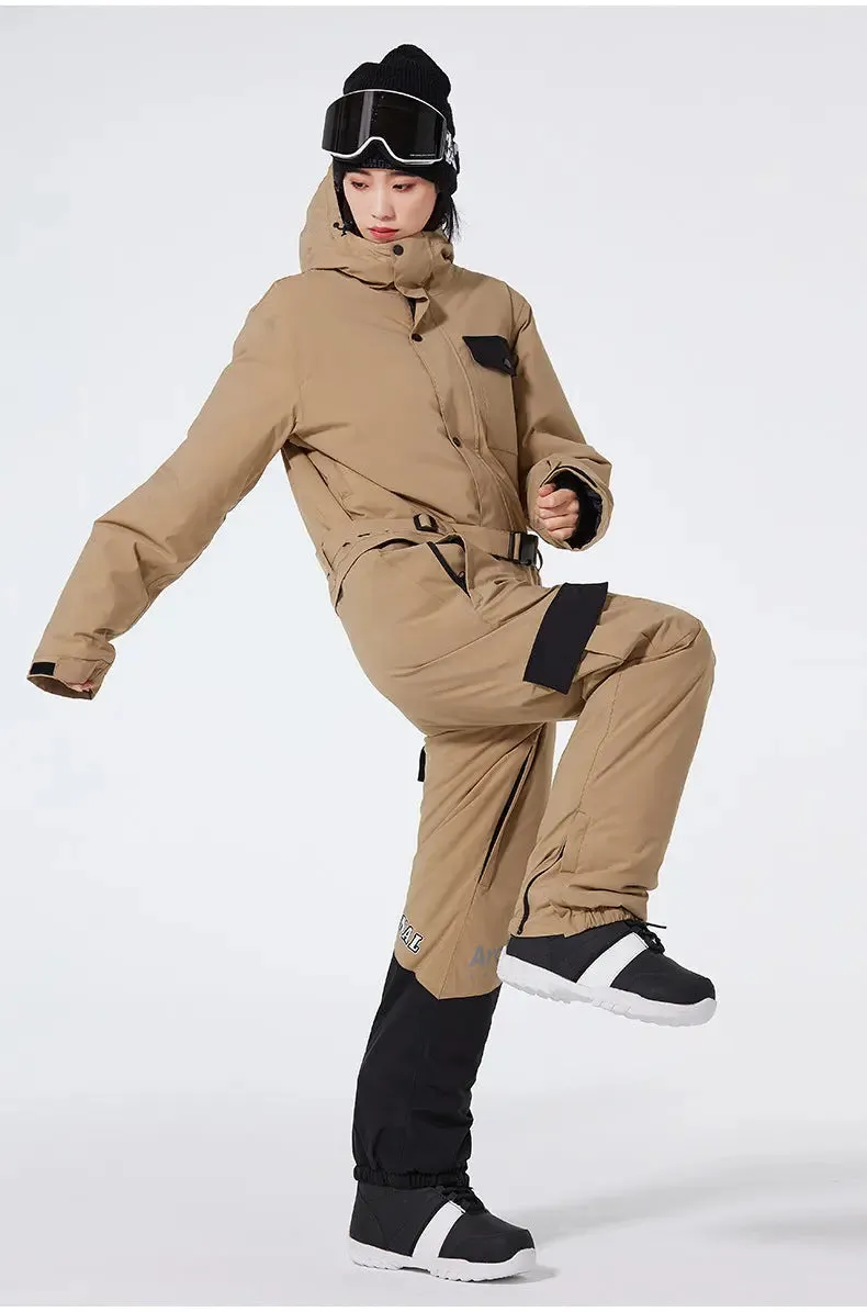 Unisex One Piece Snow Suit Winter Insulated Skiwear