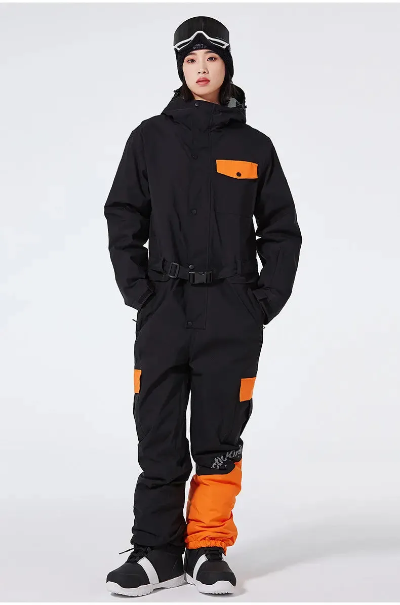 Unisex One Piece Snow Suit Winter Insulated Skiwear