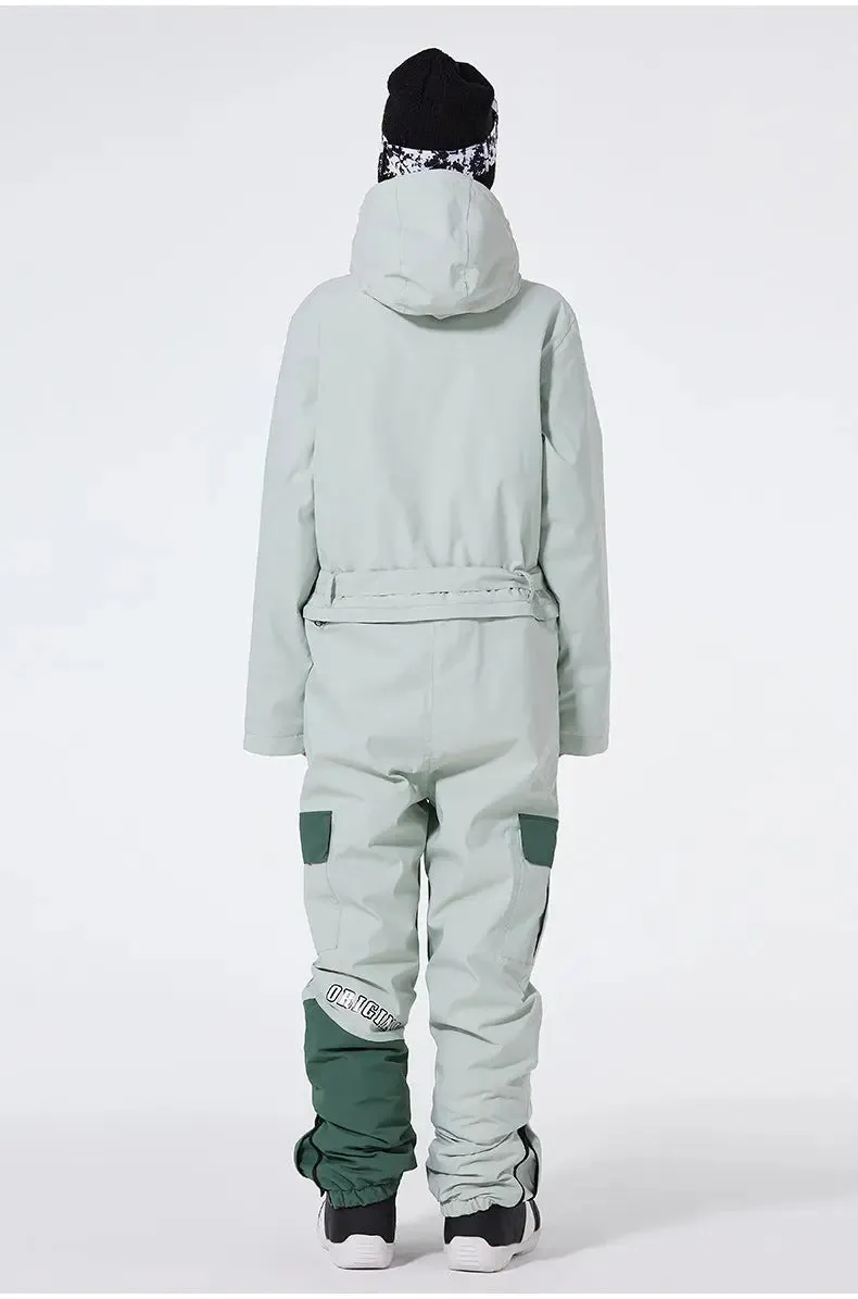 Unisex One Piece Snow Suit Winter Insulated Skiwear