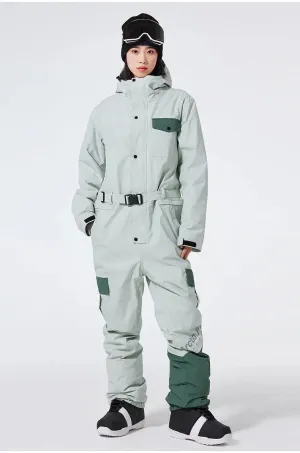 Unisex One Piece Snow Suit Winter Insulated Skiwear