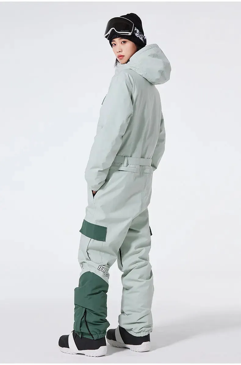 Unisex One Piece Snow Suit Winter Insulated Skiwear