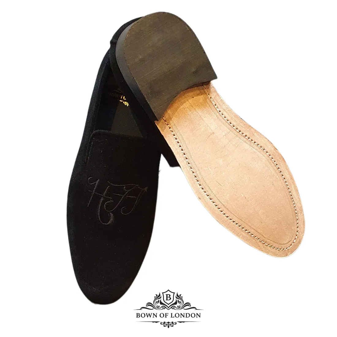 Velvet Loafer/Slipper Shoe Plain Black