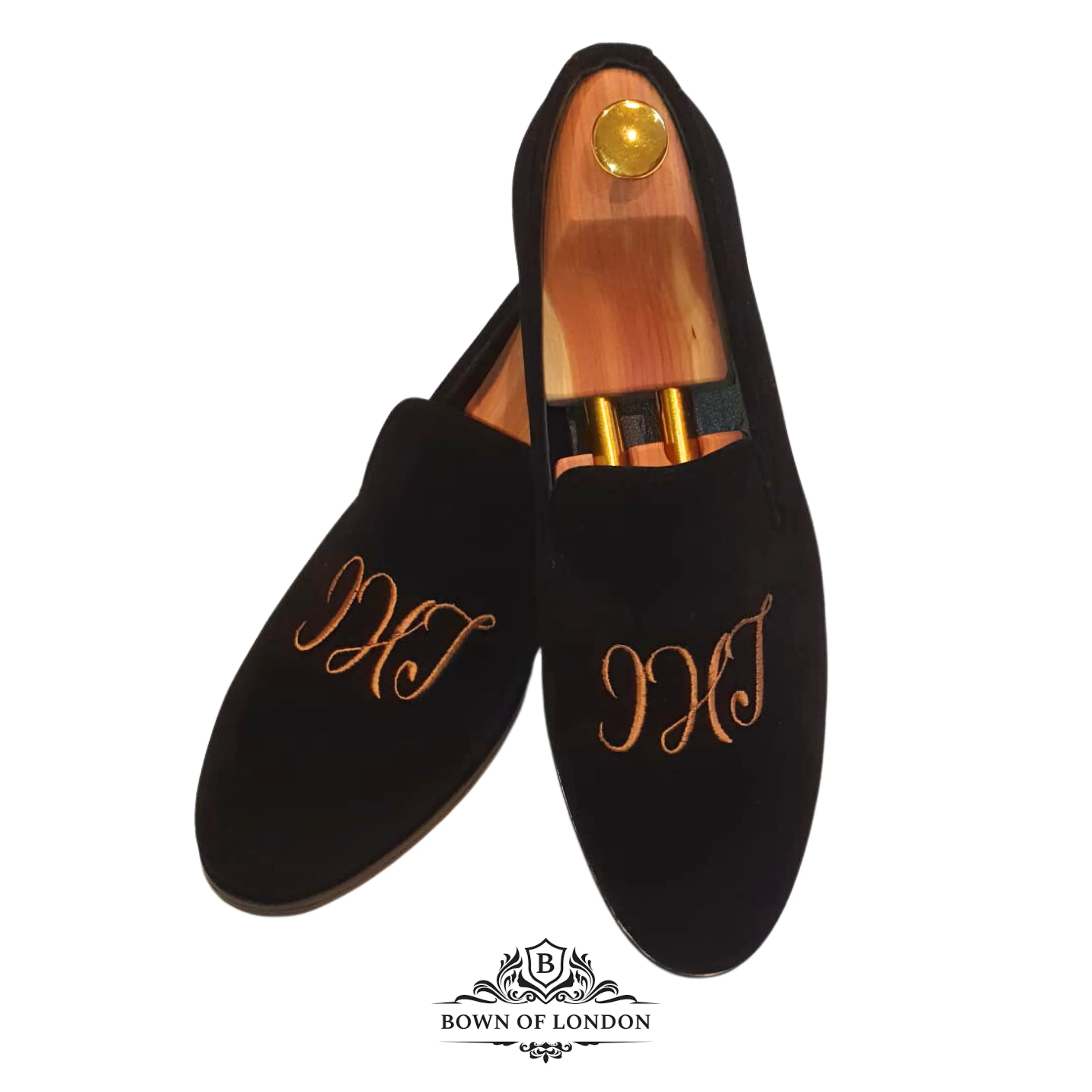Velvet Loafer/Slipper Shoe Plain Black