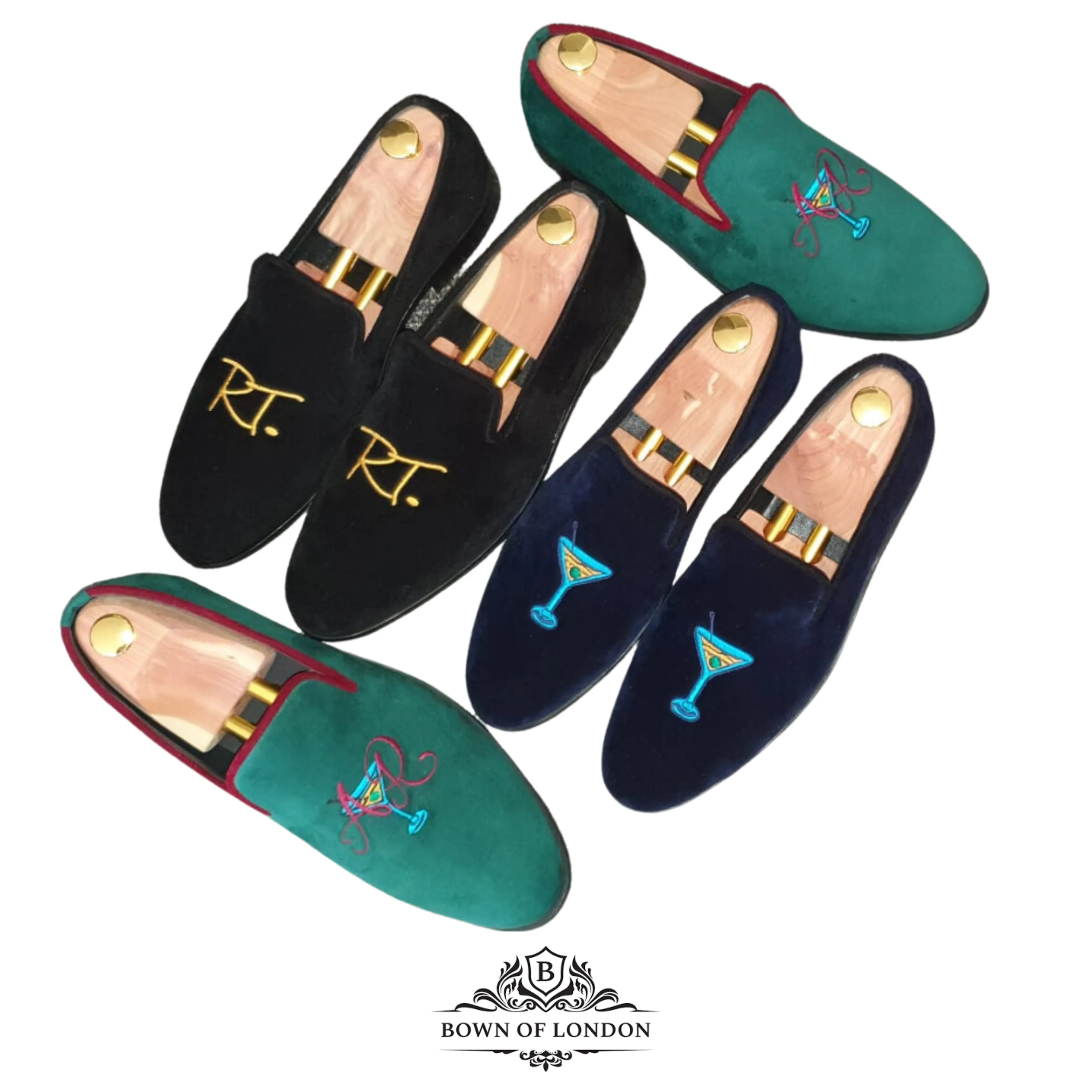 Velvet Loafer/Slipper Shoe Plain Black
