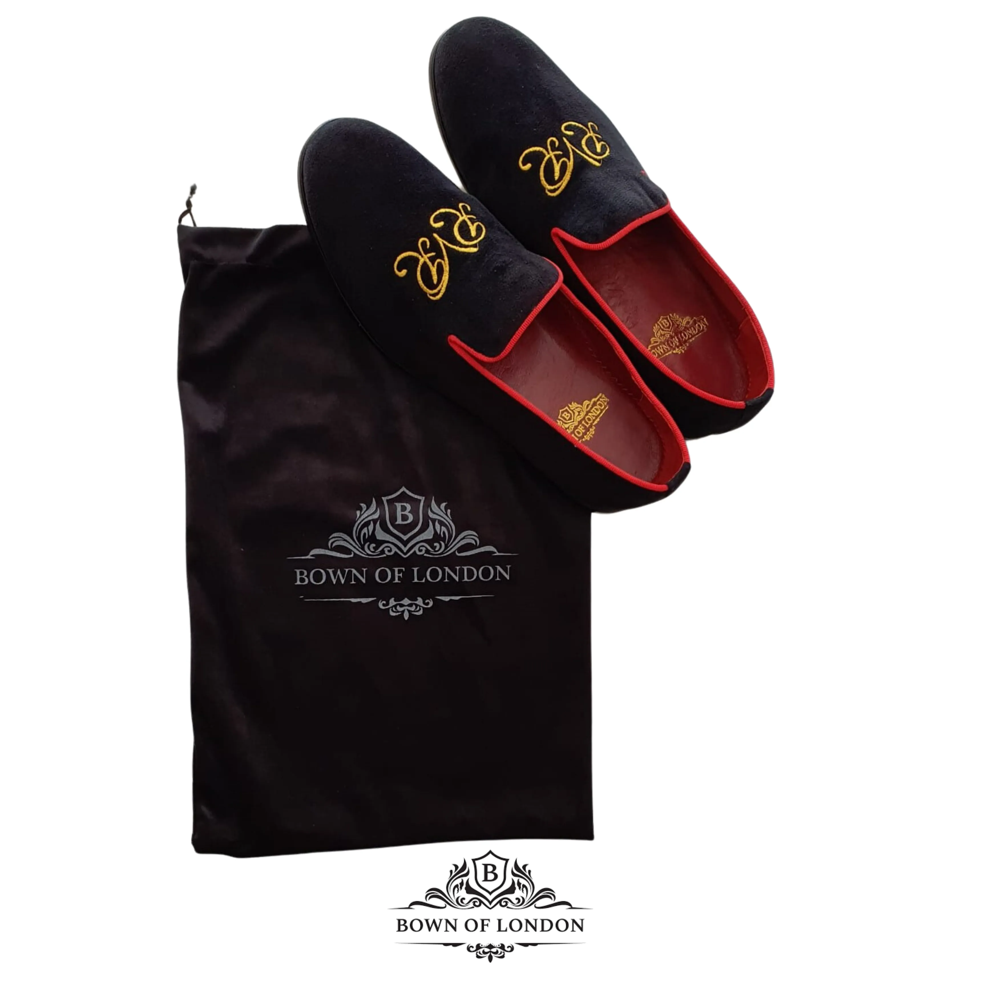 Velvet Loafer/Slipper Shoe Plain Black