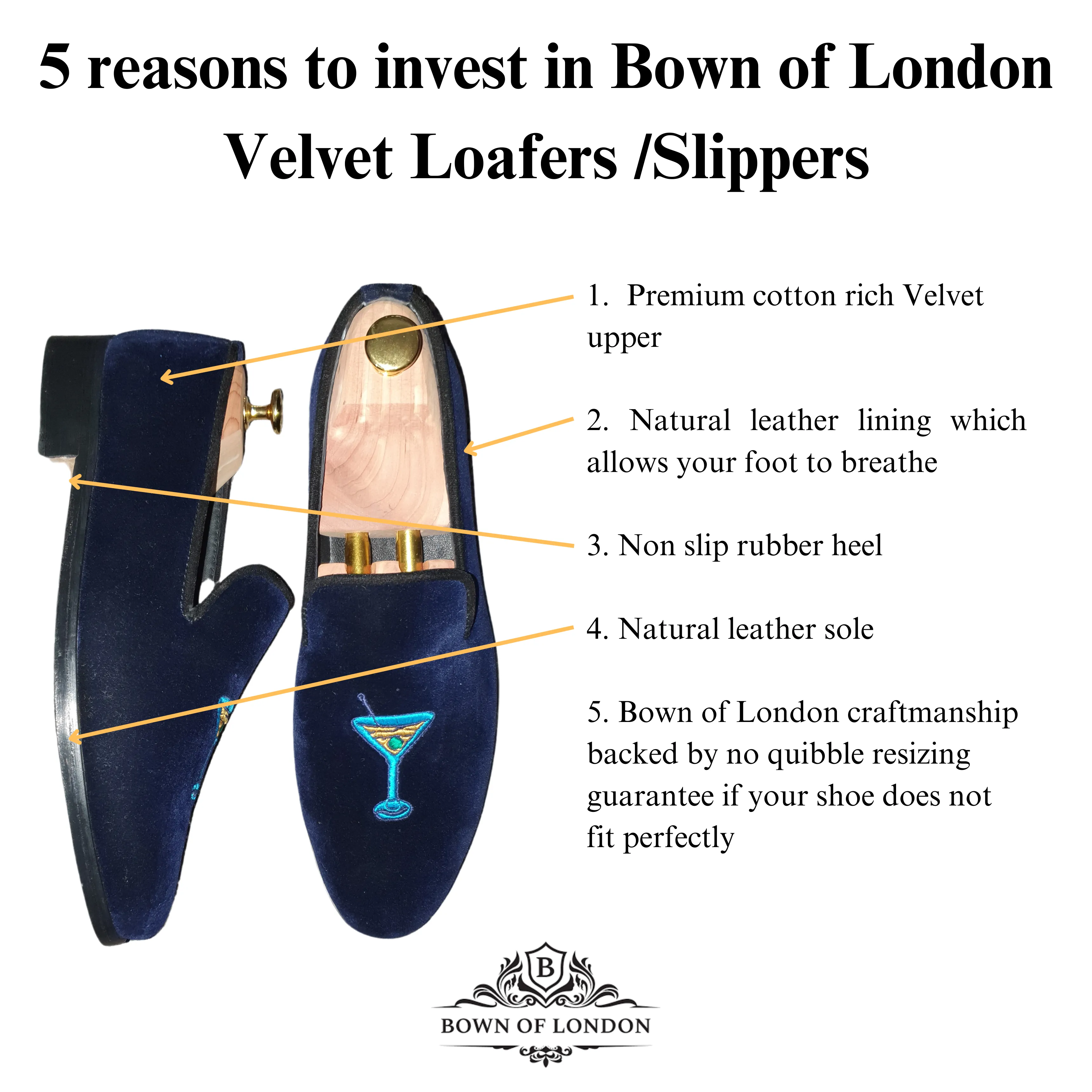 Velvet Loafer/Slipper Shoe Plain Black