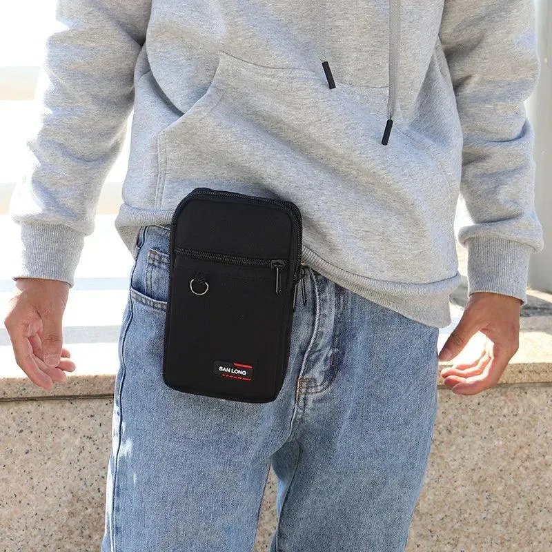 Waterproof Hiking Waist Bag, Lightweight, Durable Oxford Cloth, Fits Phones Up to 7.2in, Spacious, Non-Slip, Perfect for Travel and Outdoor Adventures