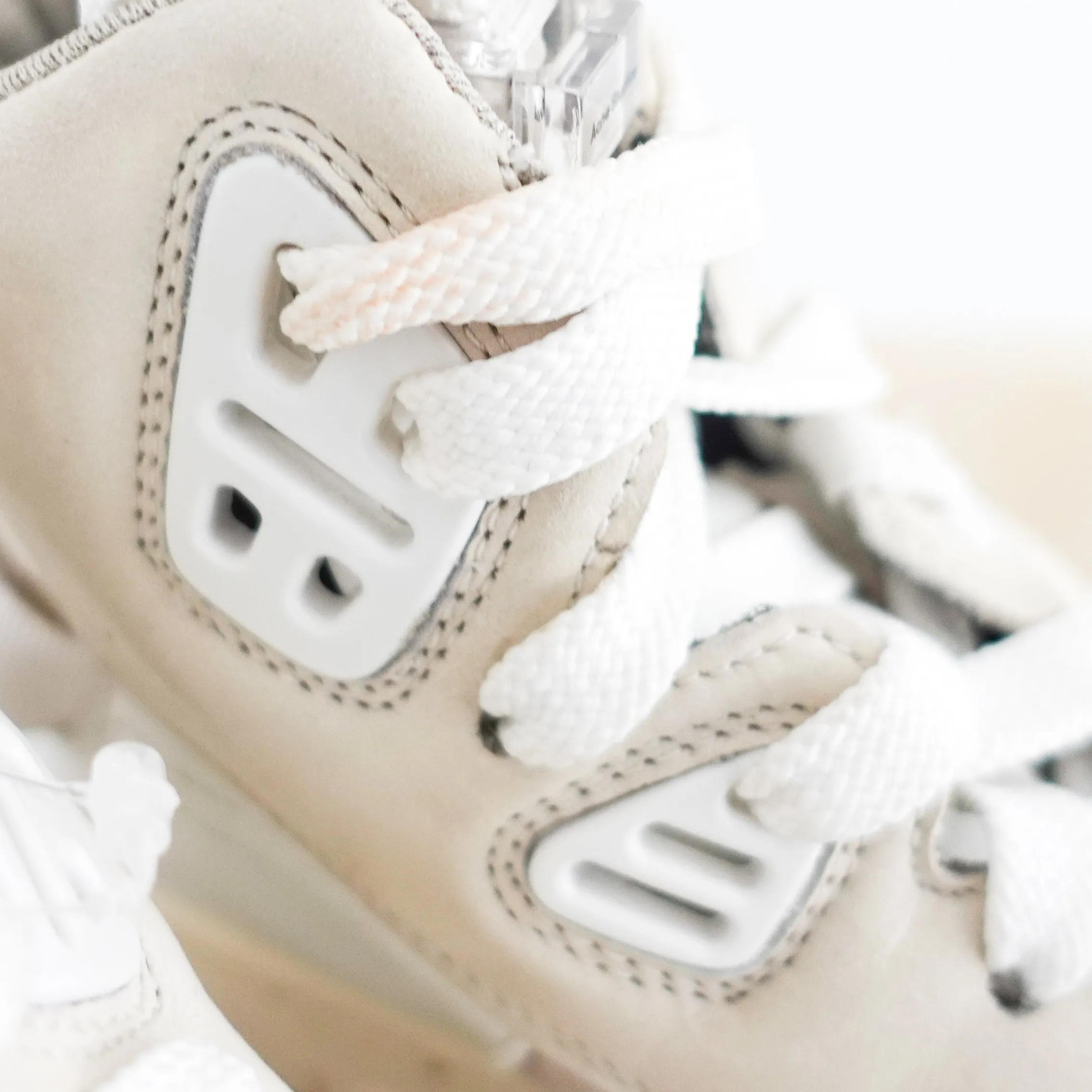 White & Beige Paneled Sneakers RRP £545 [final sale]