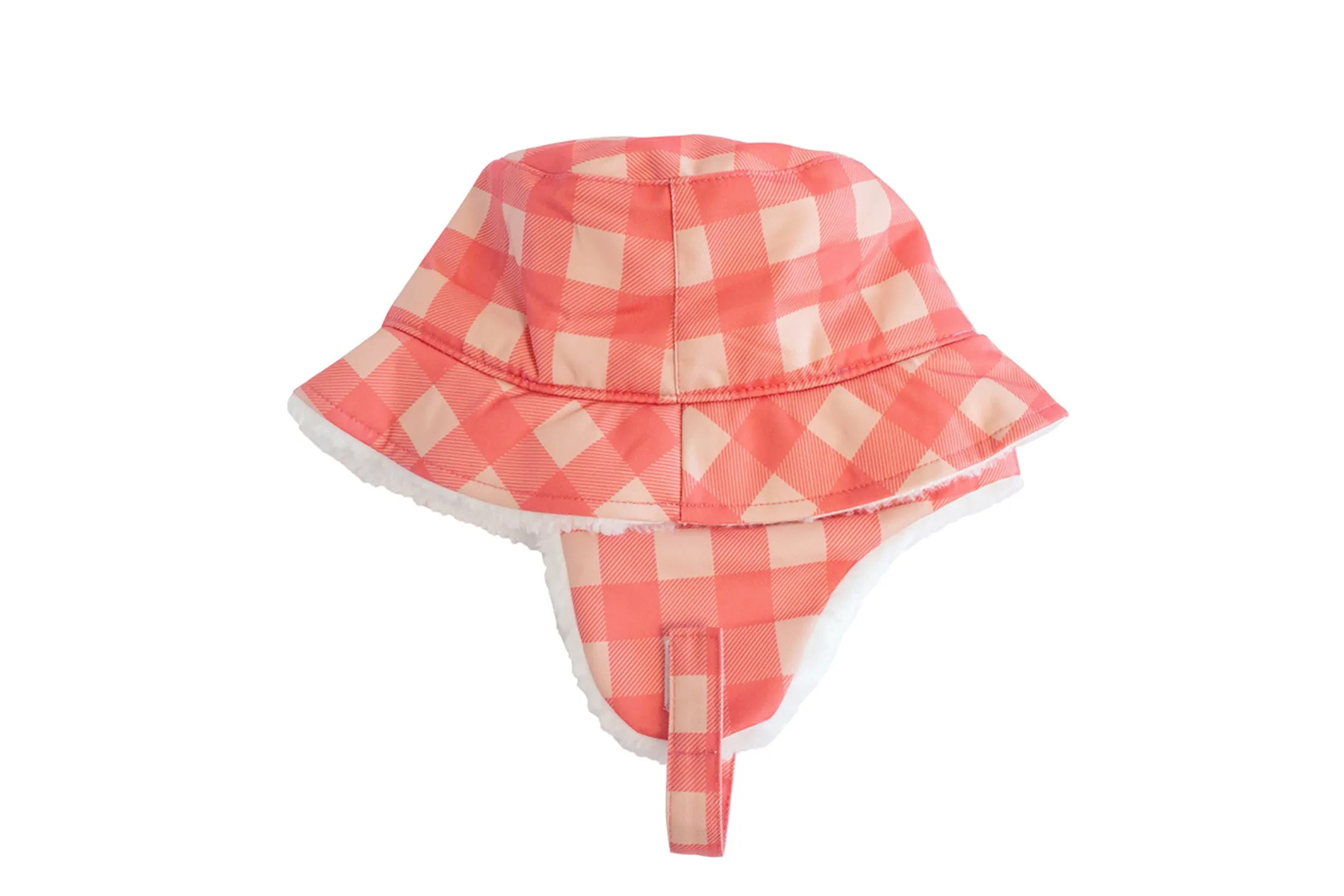 Winter Bucket Hat - Pink Buffalo Check