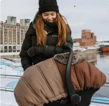 Winter Car Seat Cover - Wool Collection - Caramel