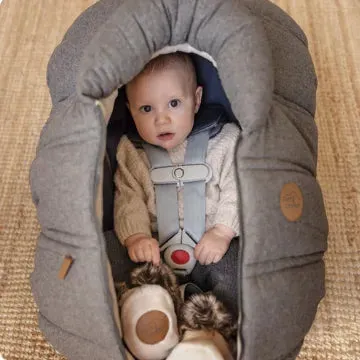 Winter Car Seat Cover - Wool Collection - Grey