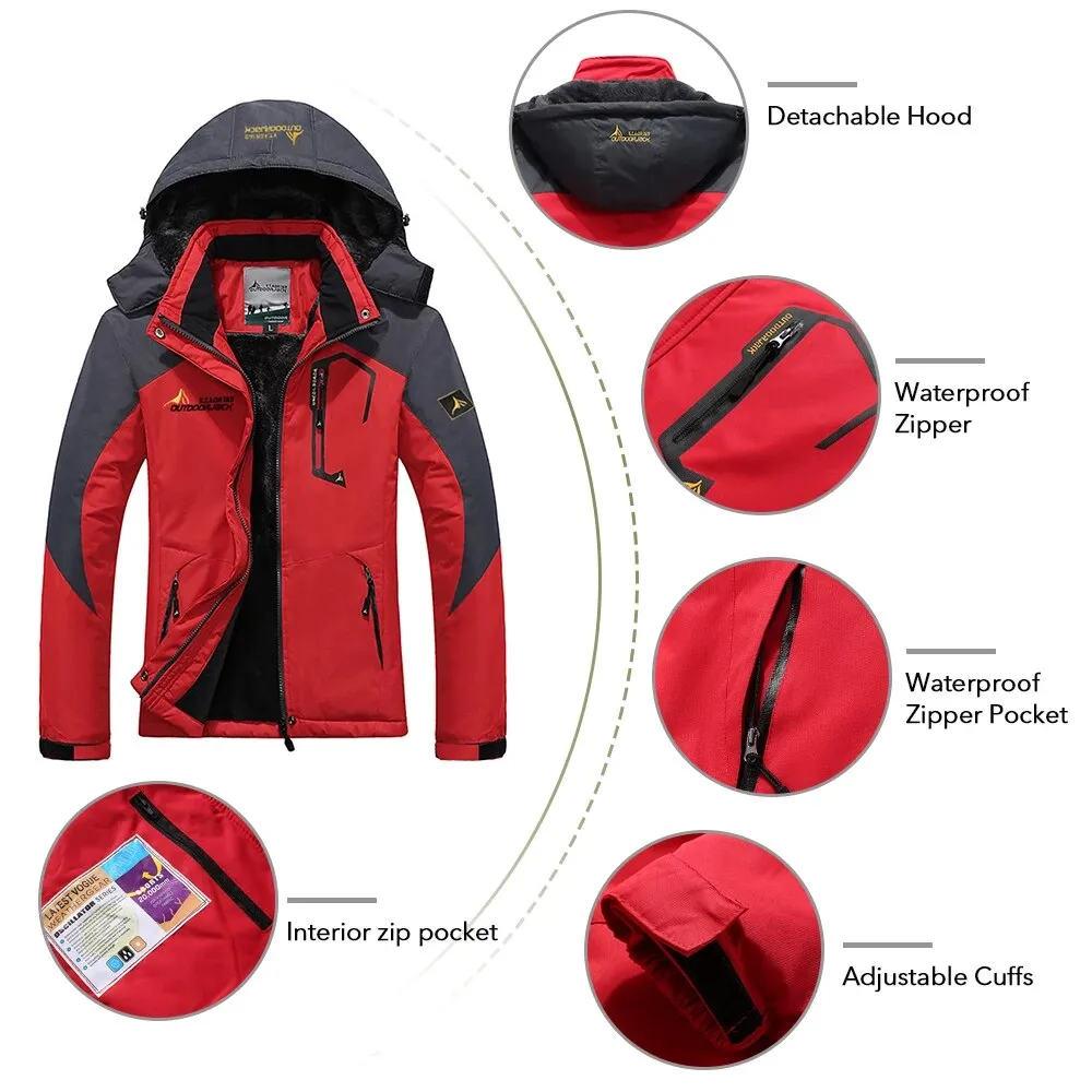 Winter Windproof & Waterproof Thick Fur Warm Parka Coats