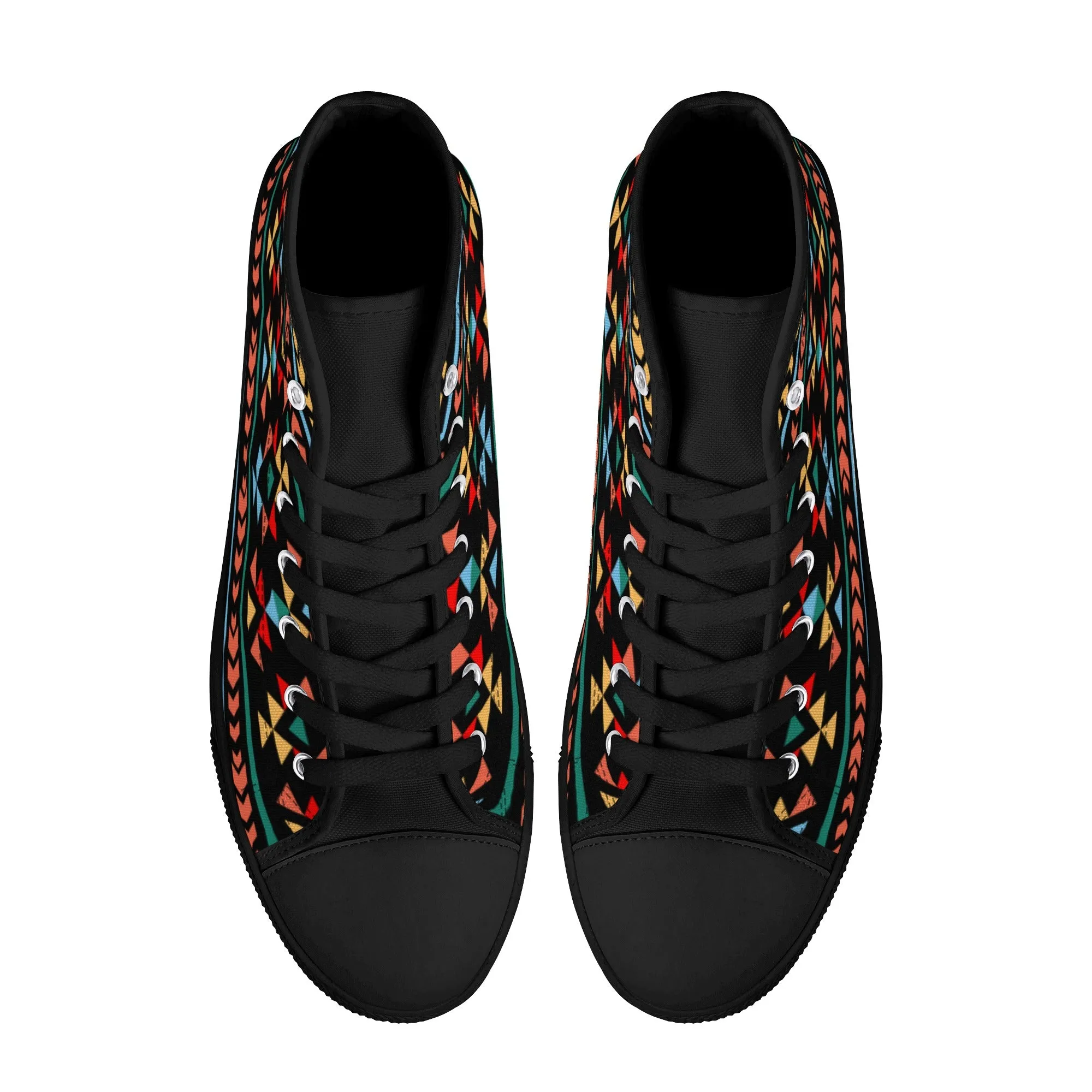 Women's High Top Canvas Shoes Sneakers Night Canyon Southwestern