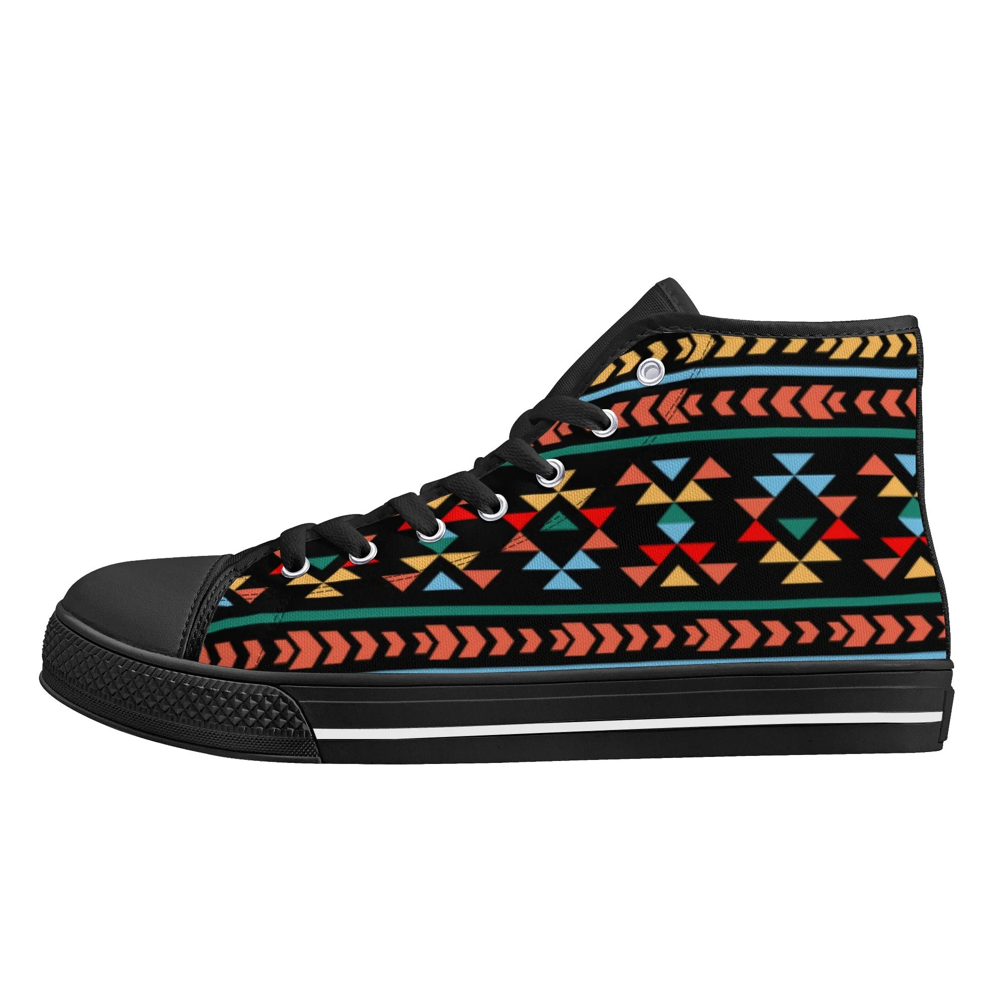 Women's High Top Canvas Shoes Sneakers Night Canyon Southwestern