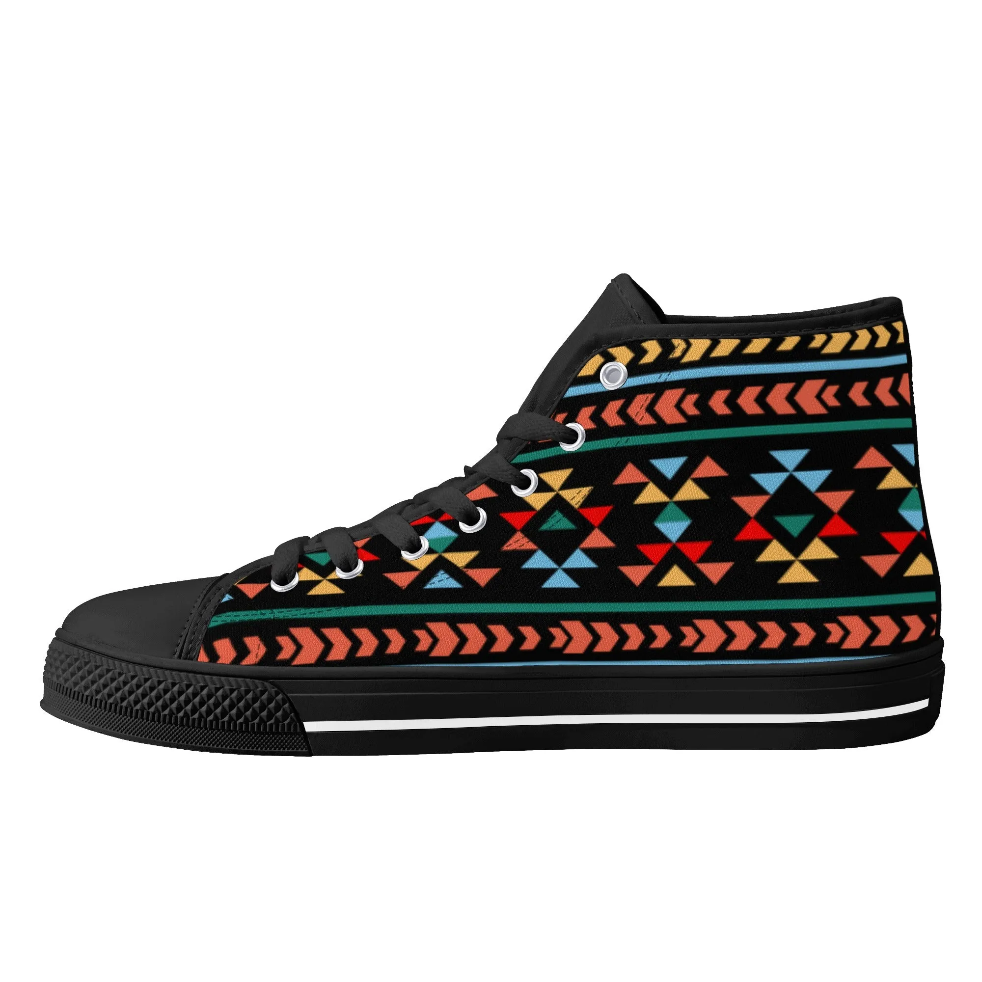 Women's High Top Canvas Shoes Sneakers Night Canyon Southwestern