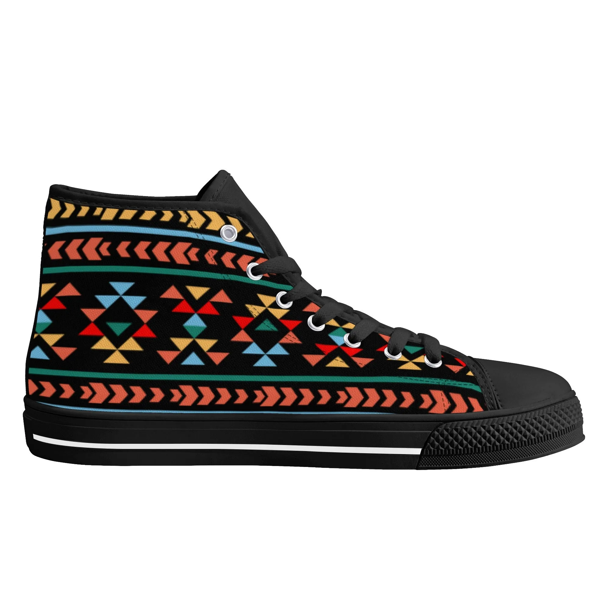 Women's High Top Canvas Shoes Sneakers Night Canyon Southwestern