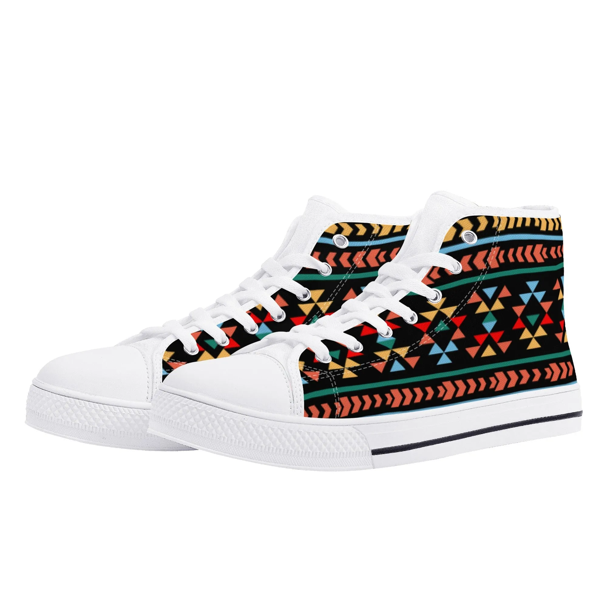 Women's High Top Canvas Shoes Sneakers Night Canyon Southwestern
