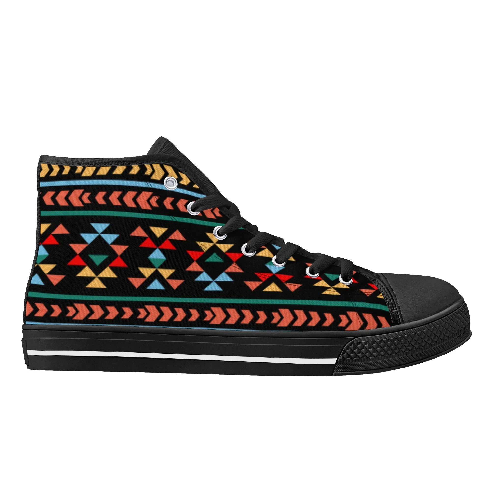 Women's High Top Canvas Shoes Sneakers Night Canyon Southwestern